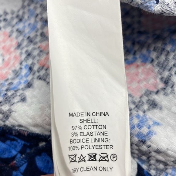 Kate Spade Floral Daisy Jacquard Sleeveless Sheath Mini Dress Boho Preppy Navy 2 - Picture 8 of 9